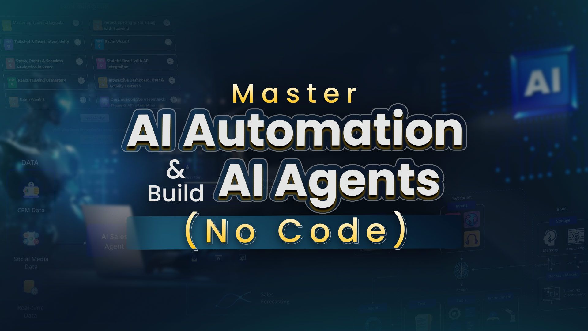 Mastery AI Automation ও AI Agent Development কোর্স ইমেজ